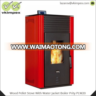 Wood Pellet Stove With Water Jacket Boiler Prity PLW20