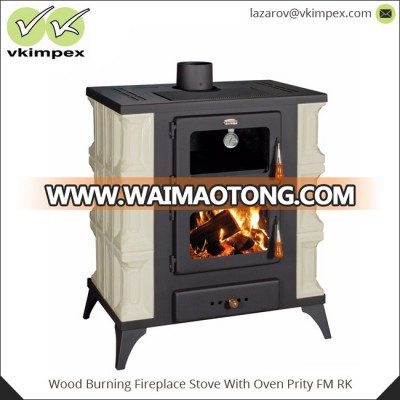 Wood Burning Fireplace Stove With Oven Prity FM RK